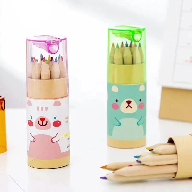 3-Pack: 12-Color Cute Pencils Creative Stationery Cute Bear Arts & Crafts - DailySale