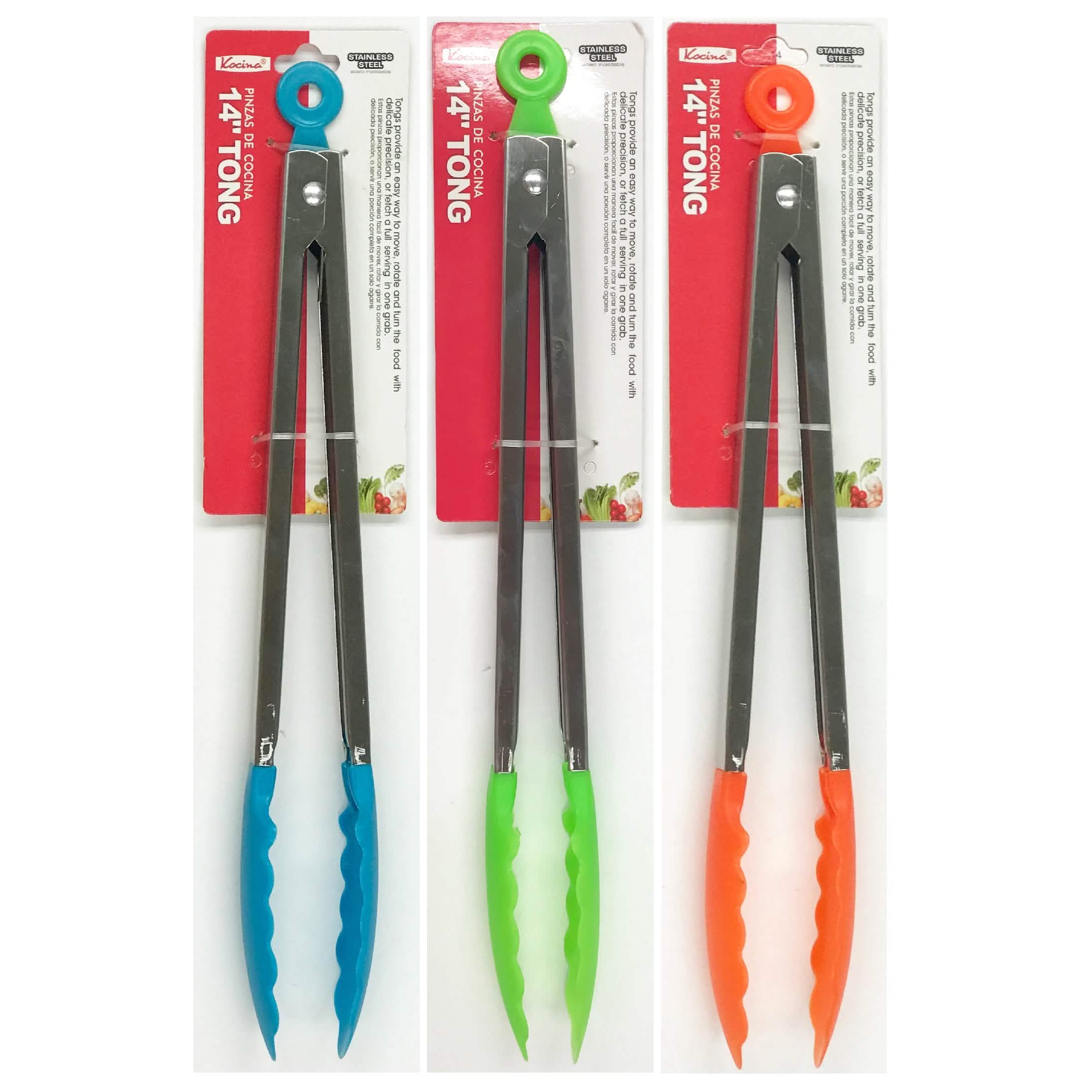 3-Pack: 14-Inch Stainless Steels Tongs Kitchen Tools & Gadgets - DailySale