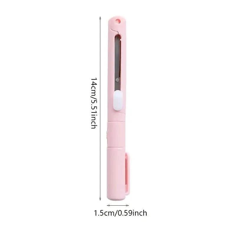 3-Pack: 2-in-1 Pen Style Scissors with Paper Cutter Arts & Crafts - DailySale