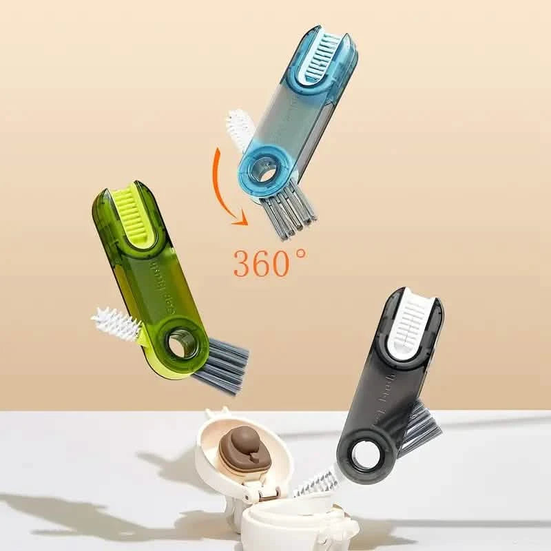 3-Pack: 3-in-1 Tiny Bottle Cup Lid Detail Brush Kitchen Tools & Gadgets - DailySale
