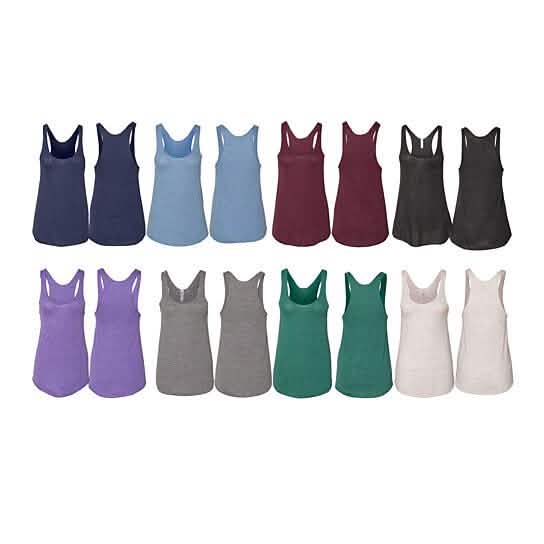 3-Pack: American Apparel Women's Tri-Blend Racerback Tank Tops Women's Clothing S - DailySale