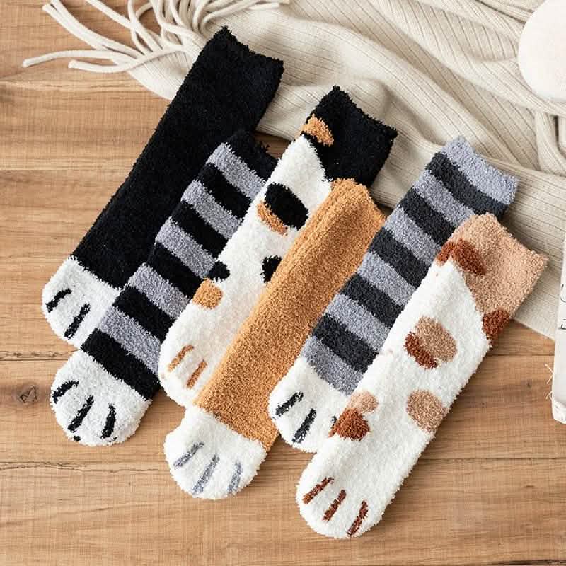 3-Pack: Autumn and Winter Cat Claws Socks Wellness & Fitness - DailySale