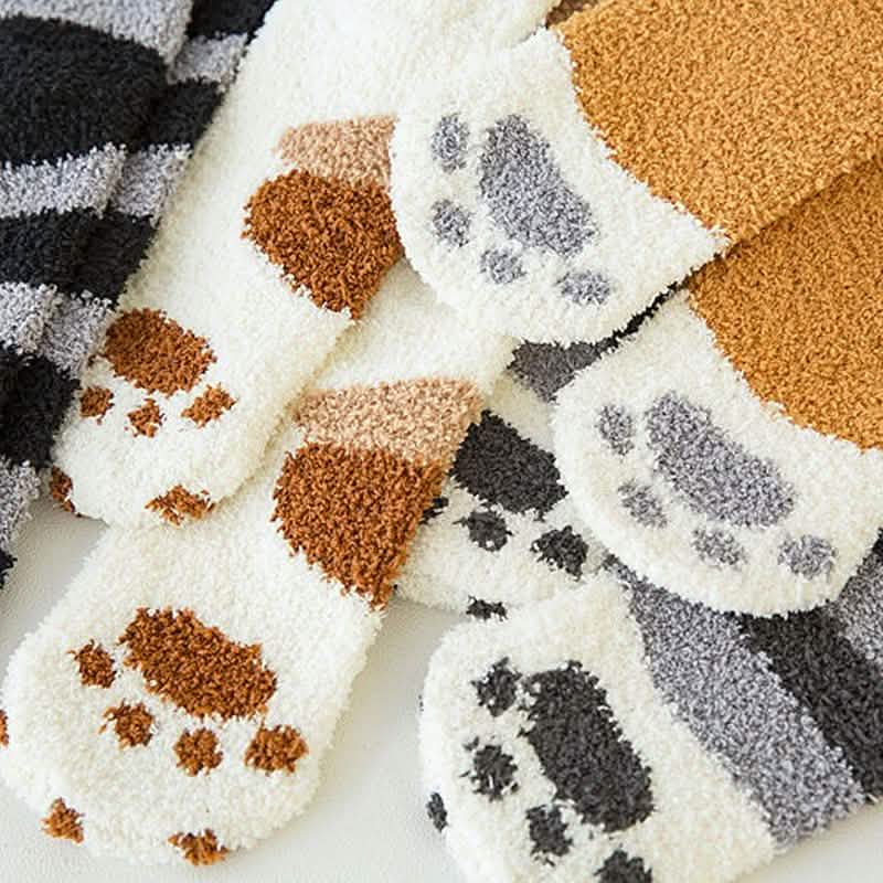 3-Pack: Autumn and Winter Cat Claws Socks Wellness & Fitness - DailySale