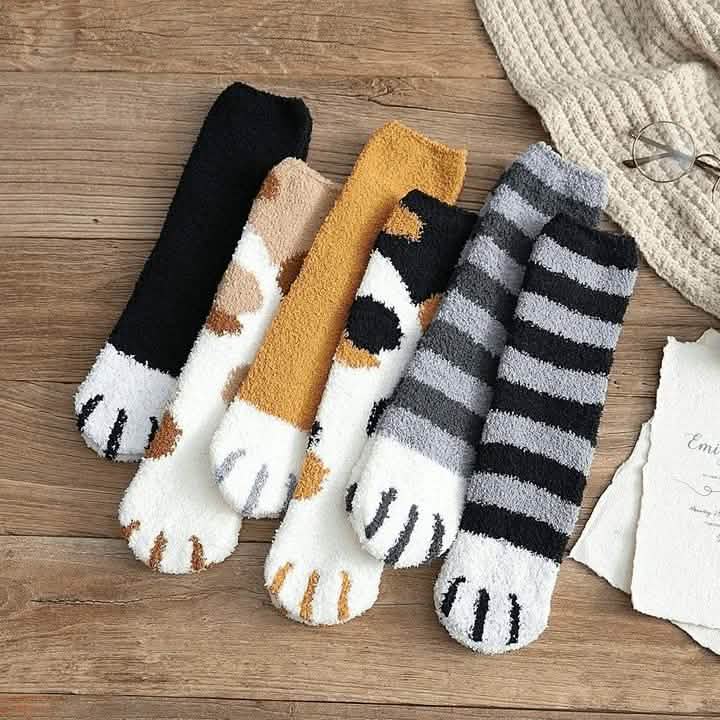 3-Pack: Autumn and Winter Cat Claws Socks Wellness & Fitness - DailySale