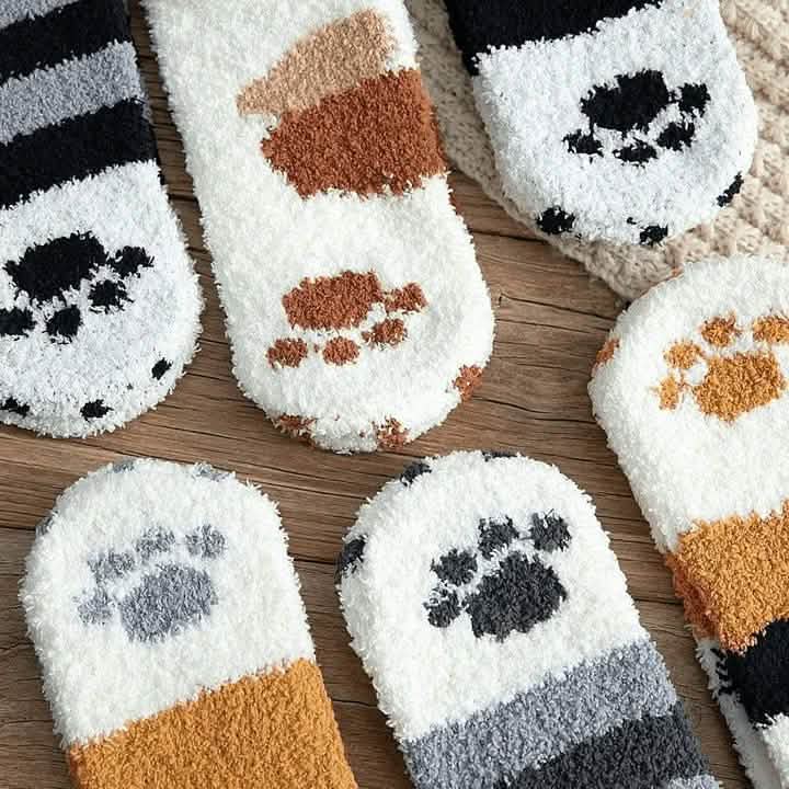 3-Pack: Autumn and Winter Cat Claws Socks Wellness & Fitness - DailySale