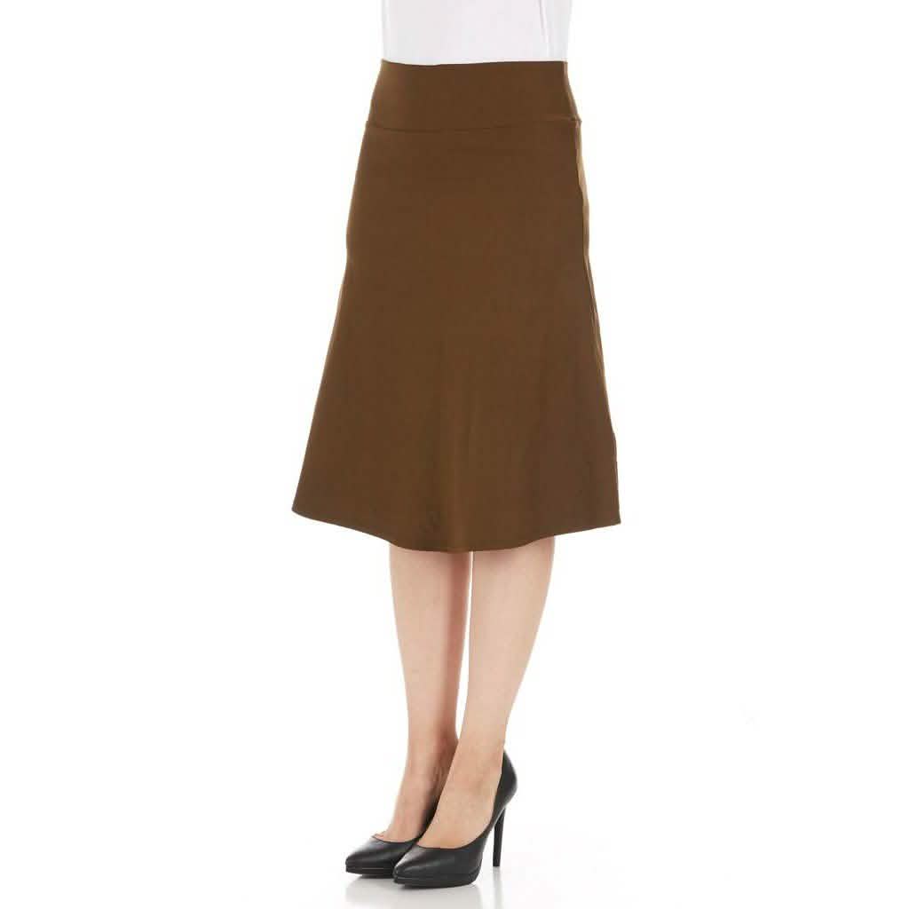 3-Pack: Aviot Lightweight Fitted A-Line Skirt Women's Apparel Evergreen XS - DailySale