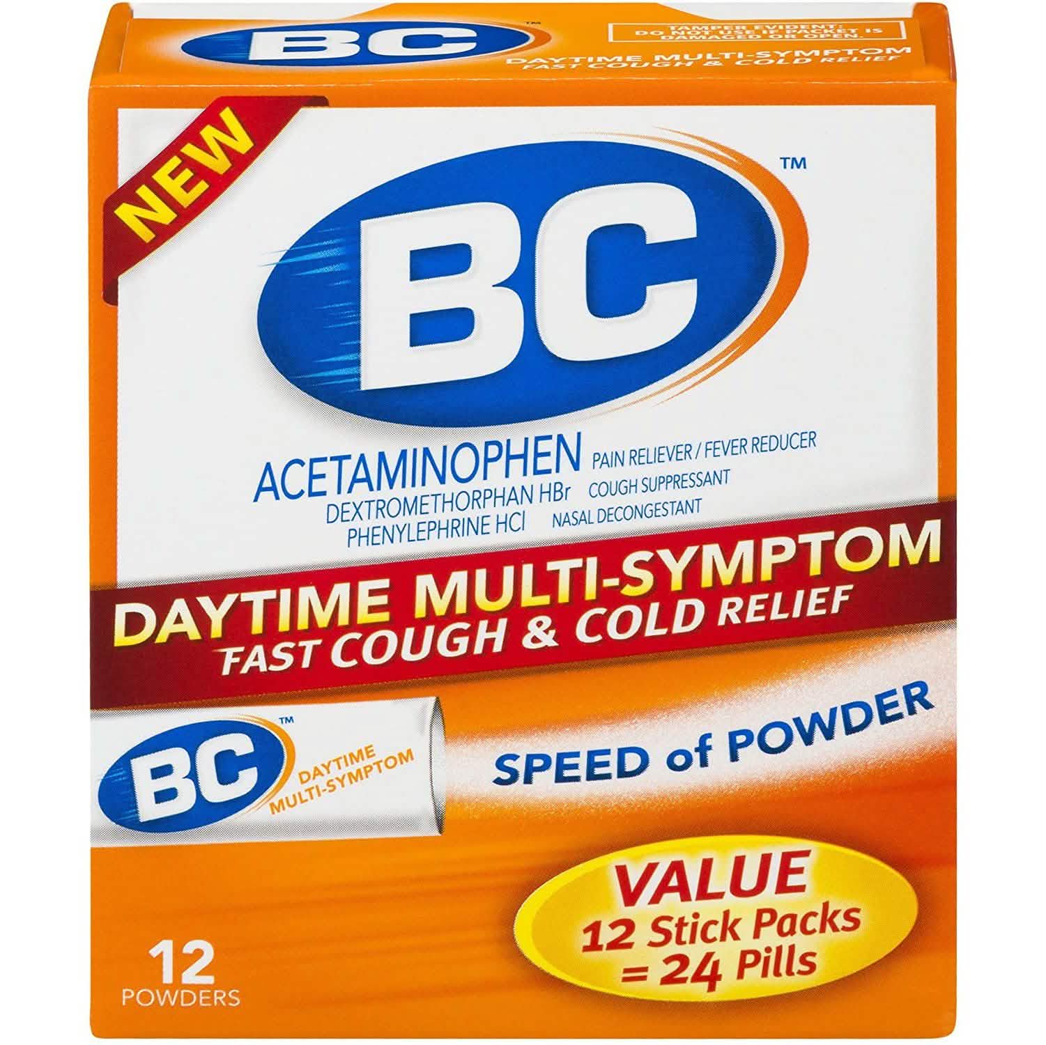 3-Pack: BC Daytime Multi-Symptom Fast Cough & Cold Relief Powders Wellness - DailySale