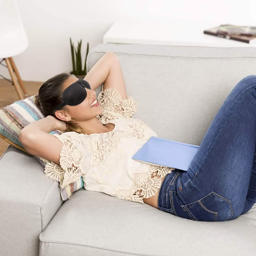 3-Pack: Blackout Eye Mask with Adjustable Strap Bedding - DailySale