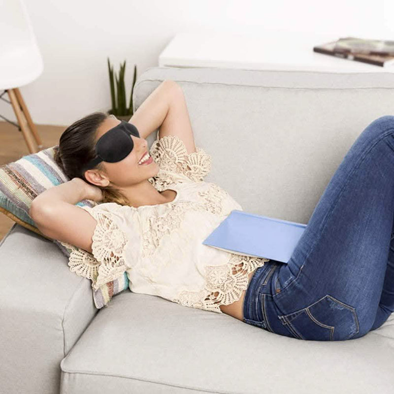 3-Pack: Blackout Eye Mask with Adjustable Strap Bedding - DailySale