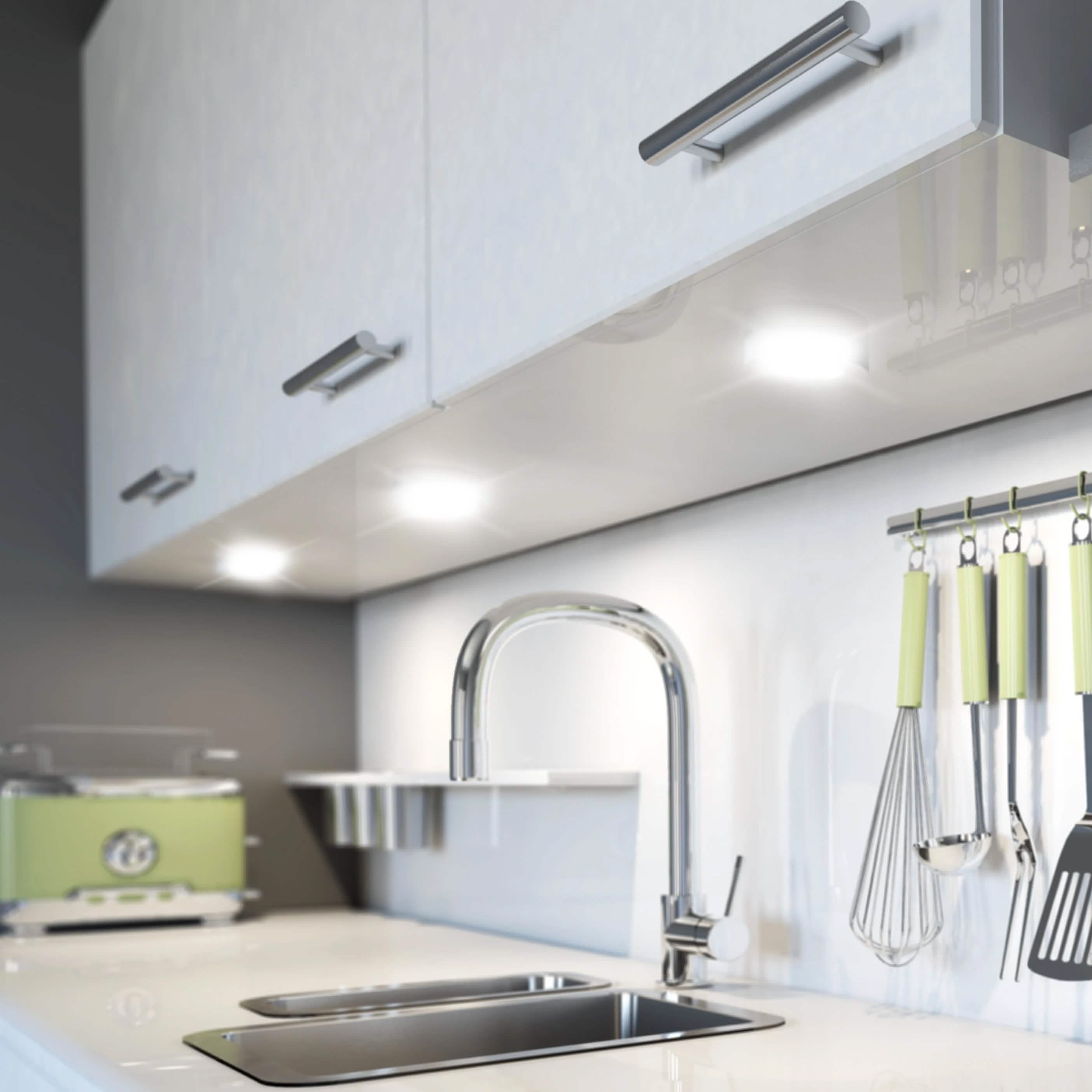 3-Pack: Bright Basics Ultra Thin Wireless LED Puck Lights with Remote Control Lighting & Decor - DailySale