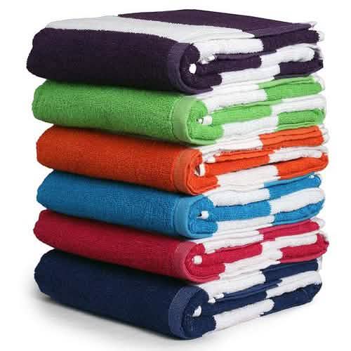 3-Pack: Cotton Bath Towel, Cabana Stripe Beach Towel Bath - DailySale