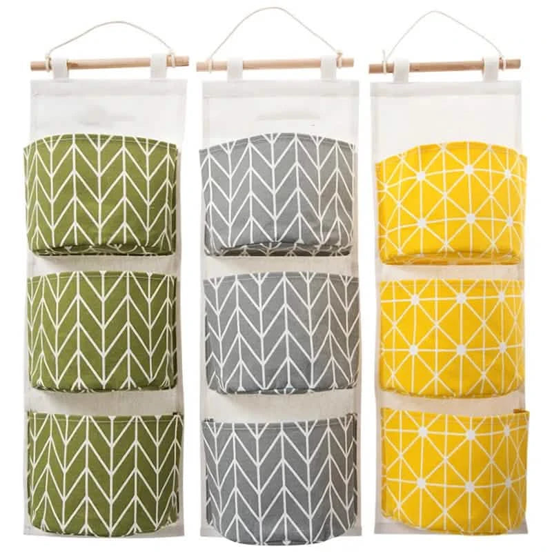 3-Pack: Cotton Hanging Storage Bag Closet & Storage - DailySale