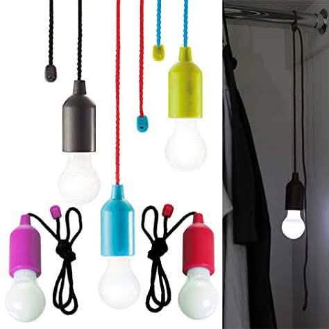 3-Pack: Decorative and Portable LED Bulb Light On A Pull-Rope Lighting & Decor - DailySale