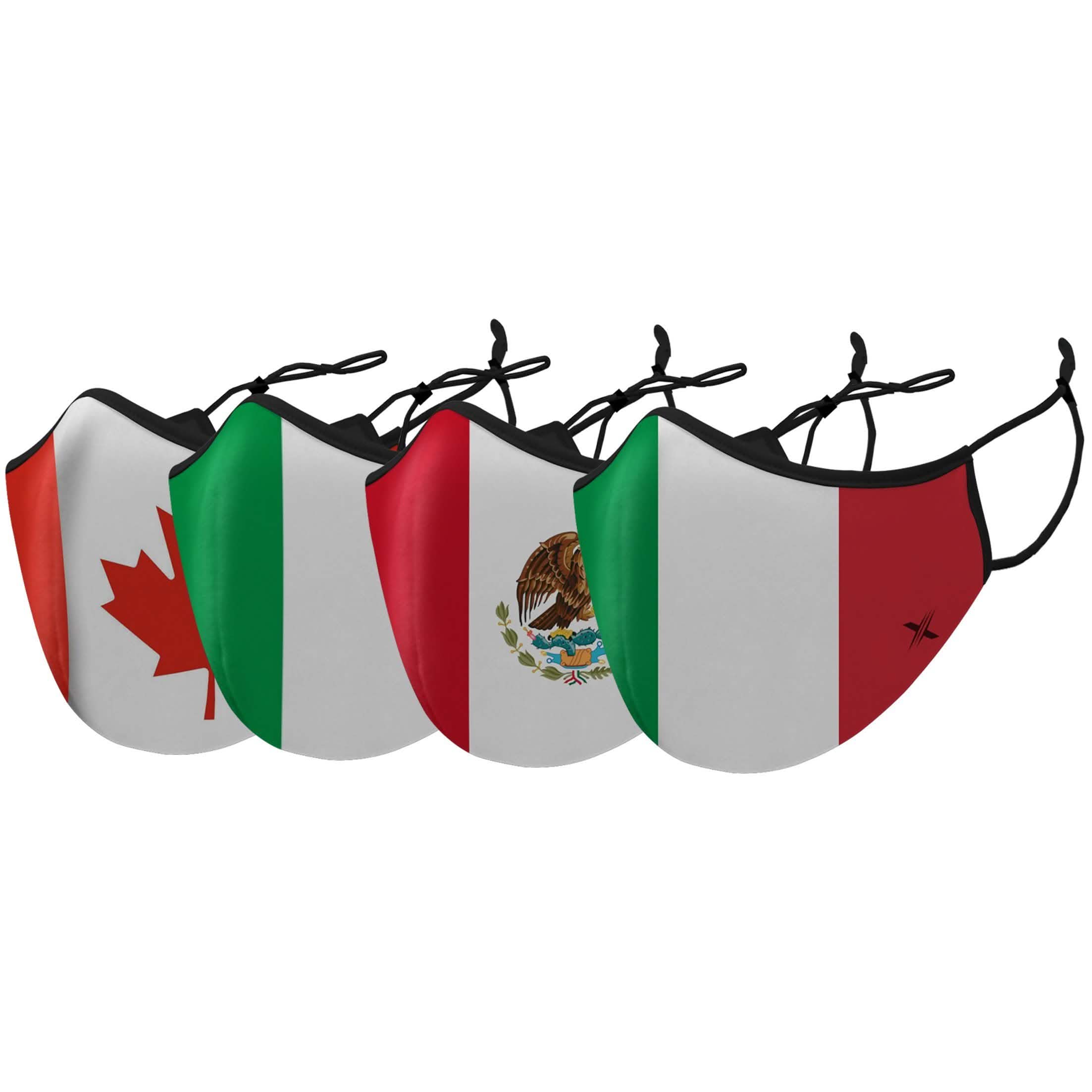 3-Pack: Double Layer Washable and Reusable Flag Masks With Adjustable Loop Face Masks & PPE - DailySale