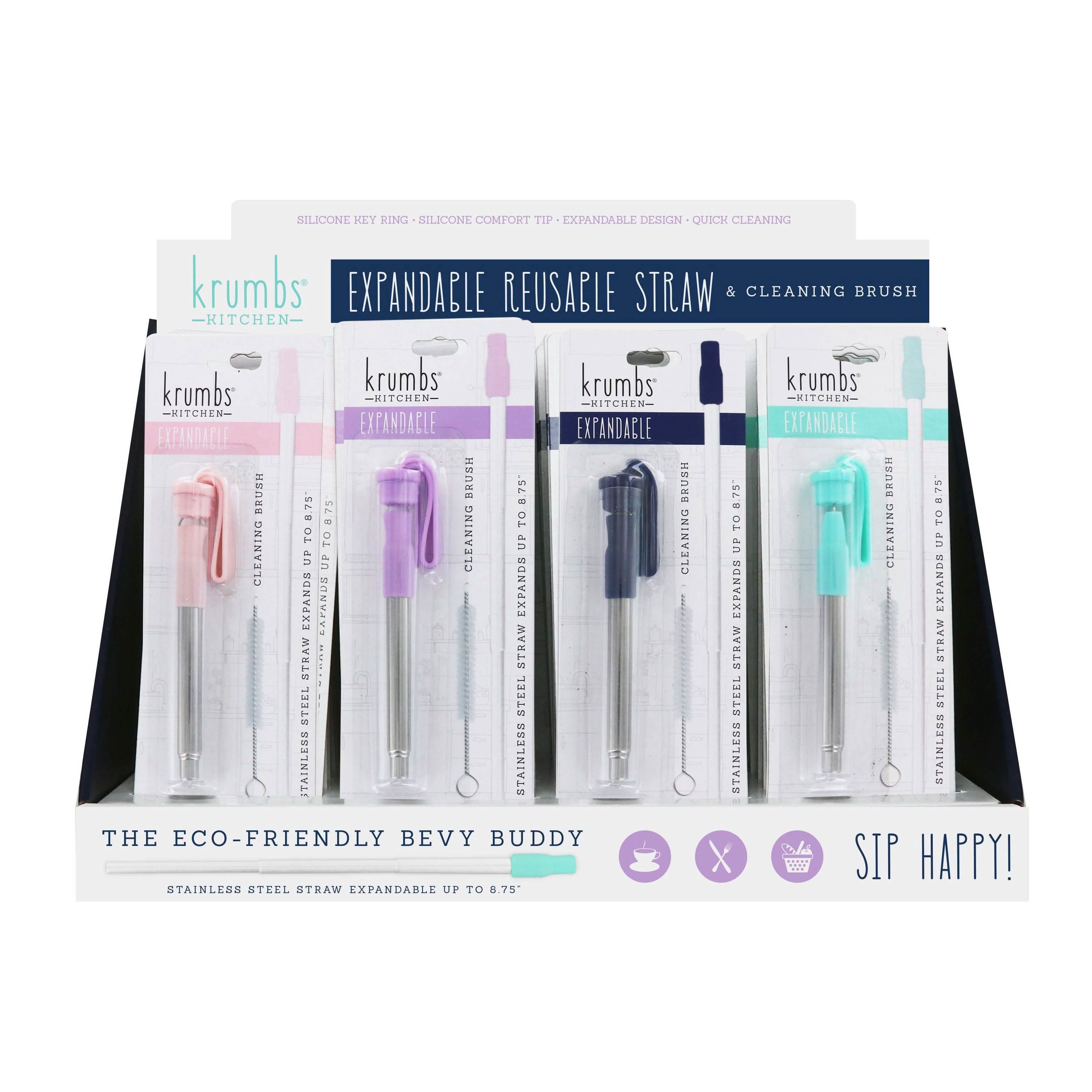 3-Pack: Expandable Steel Straw Kitchen & Dining - DailySale