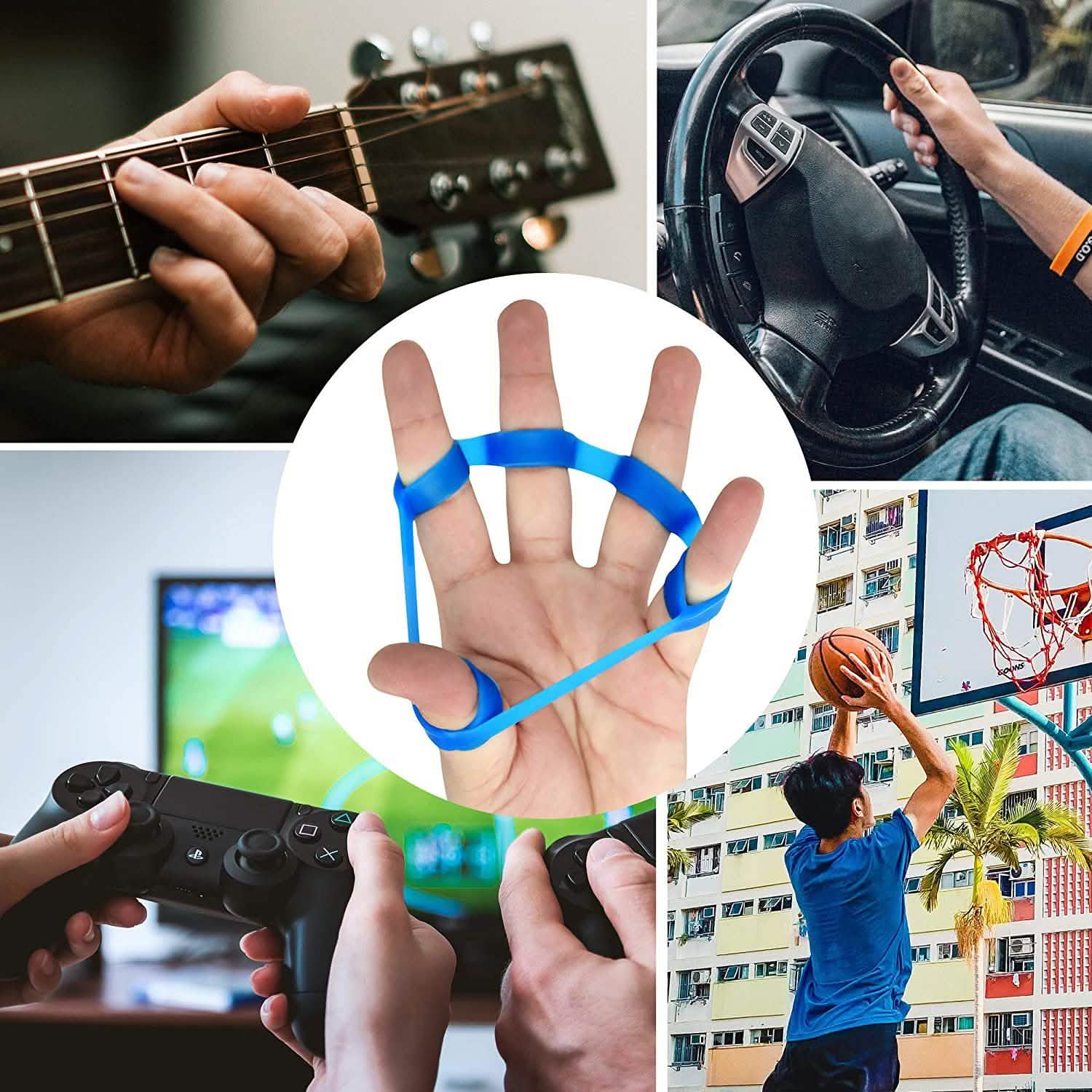 3-Pack: Finger Stretcher and Strengthener Resistance Bands Wellness & Fitness - DailySale