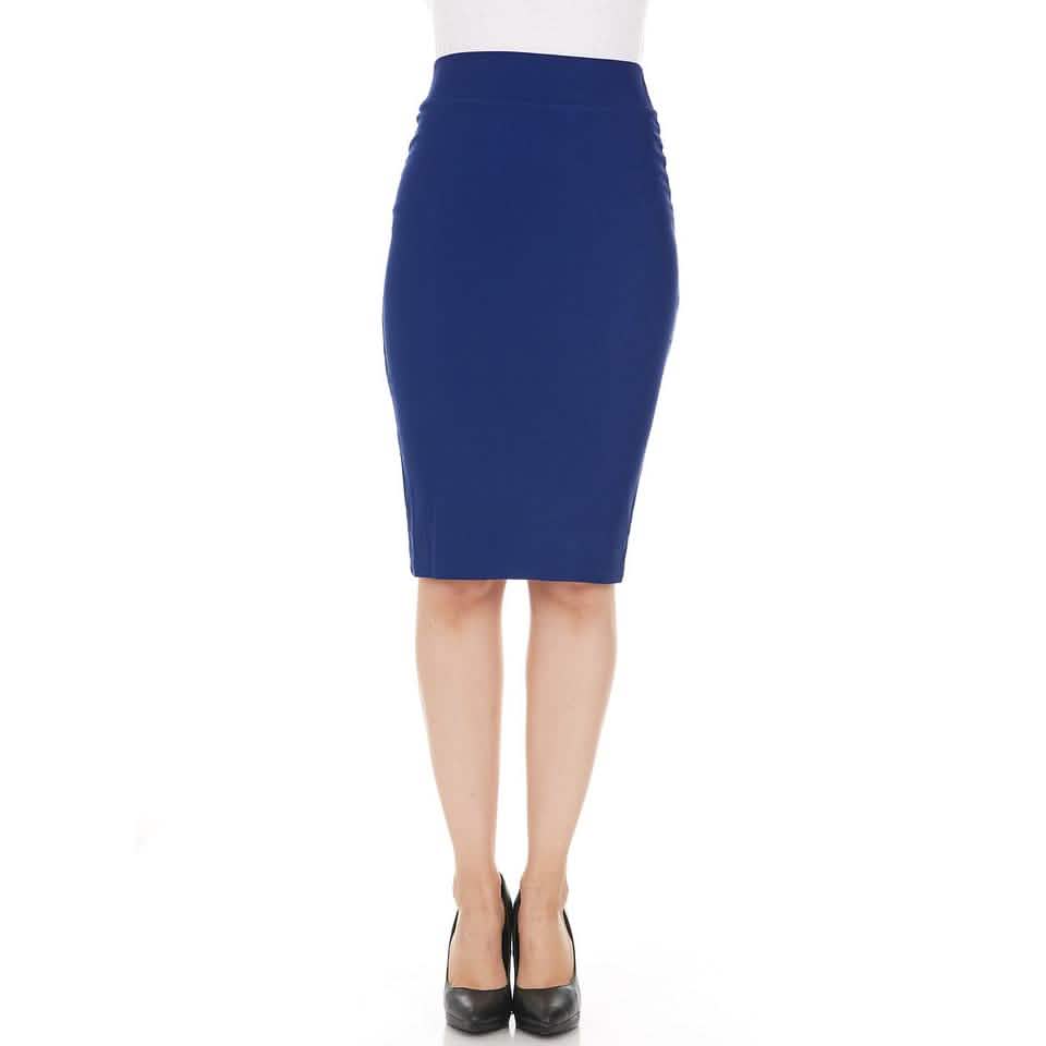 3-Pack: Fitted Pencil Skirt Women's Apparel Royal Blue XS - DailySale