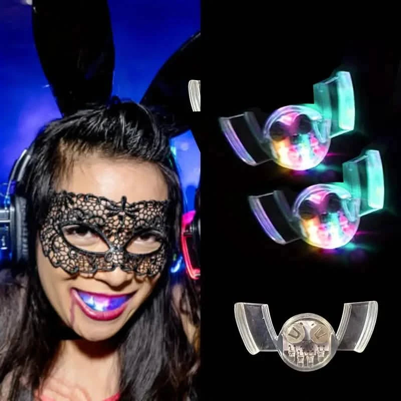 3-Pack: Flashing Mouth Glow Tooth Funny LED Light Holiday Decor & Apparel - DailySale