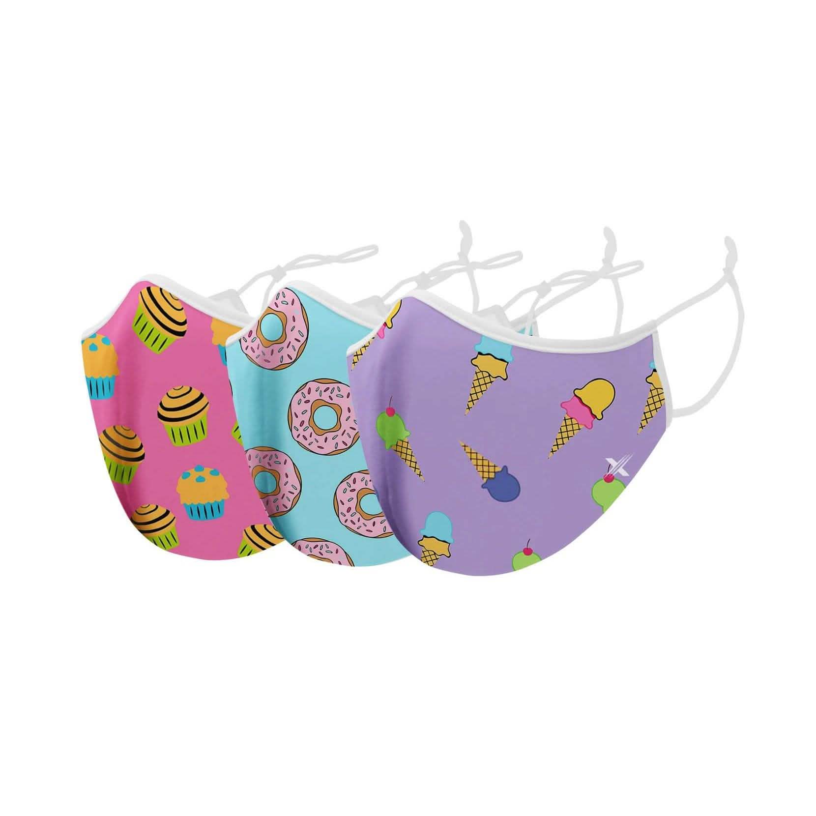 3-Pack: Fun and Expressive Double Layer Reusable Face Mask with Adjustable Loop Face Masks & PPE - DailySale