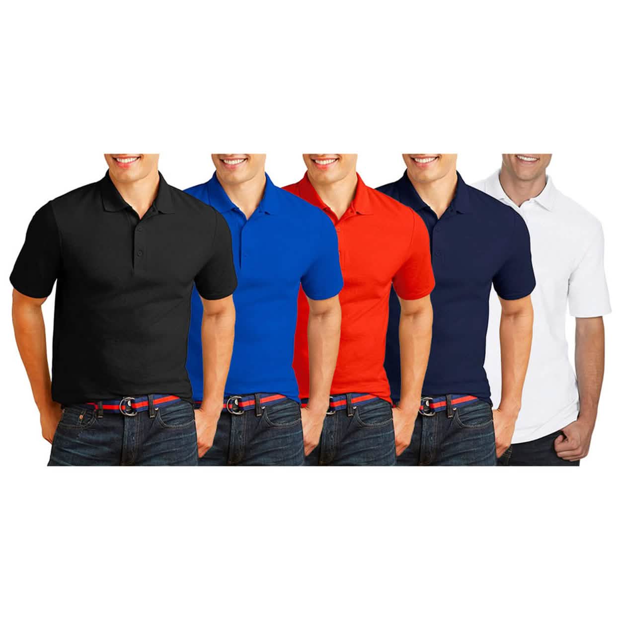 3-Pack: Gildan Men's Premium Cotton Polos Men's Tops - DailySale