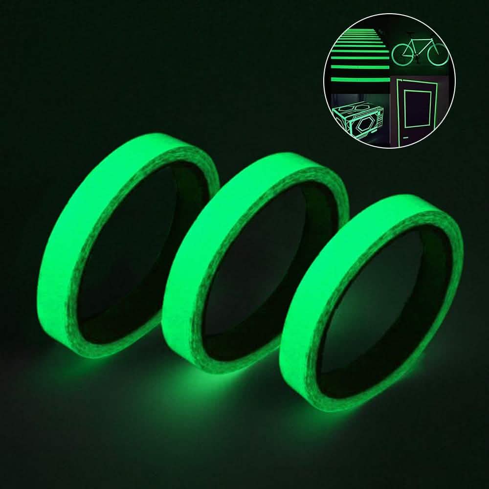 3-Pack: Glow In The Dark Tape Home Essentials Green - DailySale