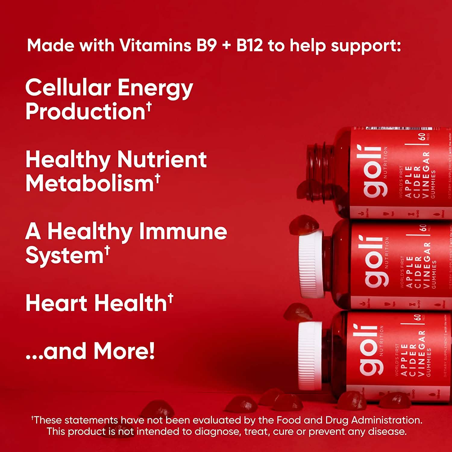 3-Pack: Goli Apple Cider Vinegar Gummy Vitamins Wellness - DailySale