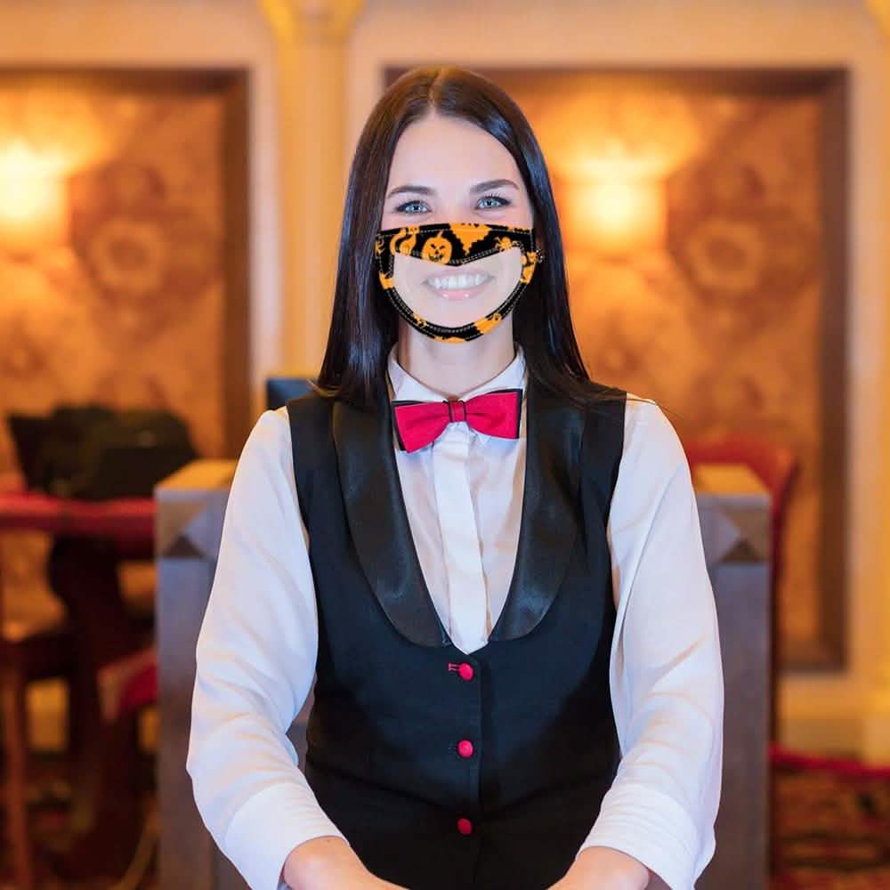 3-Pack: Halloween Edition Smile Communicator Clear Mouth Face Mask Face Masks & PPE - DailySale
