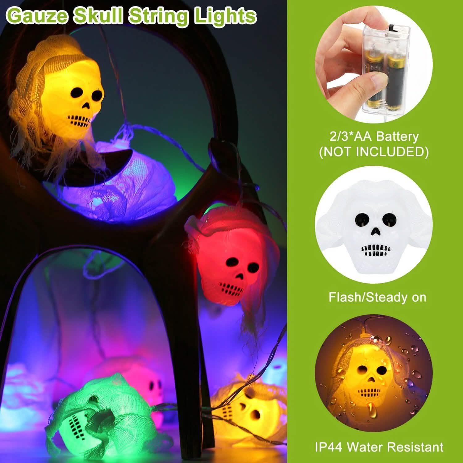 3-Pack: Halloween String Light Decorations Furniture & Decor - DailySale