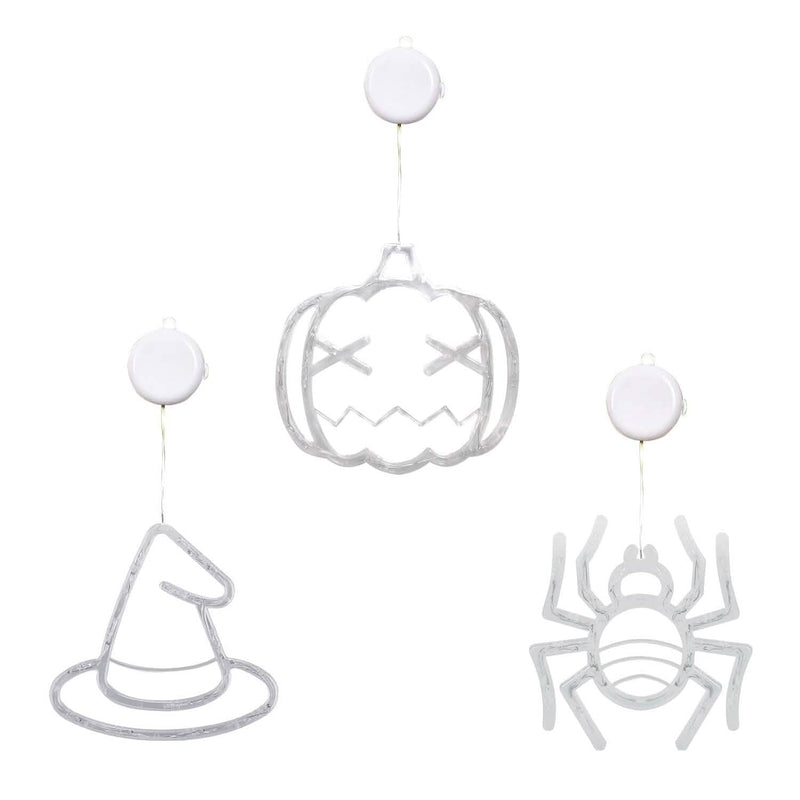 3-Pack: Halloween Window Light with Suction Cup Hanging Holes Holiday Decor & Apparel - DailySale