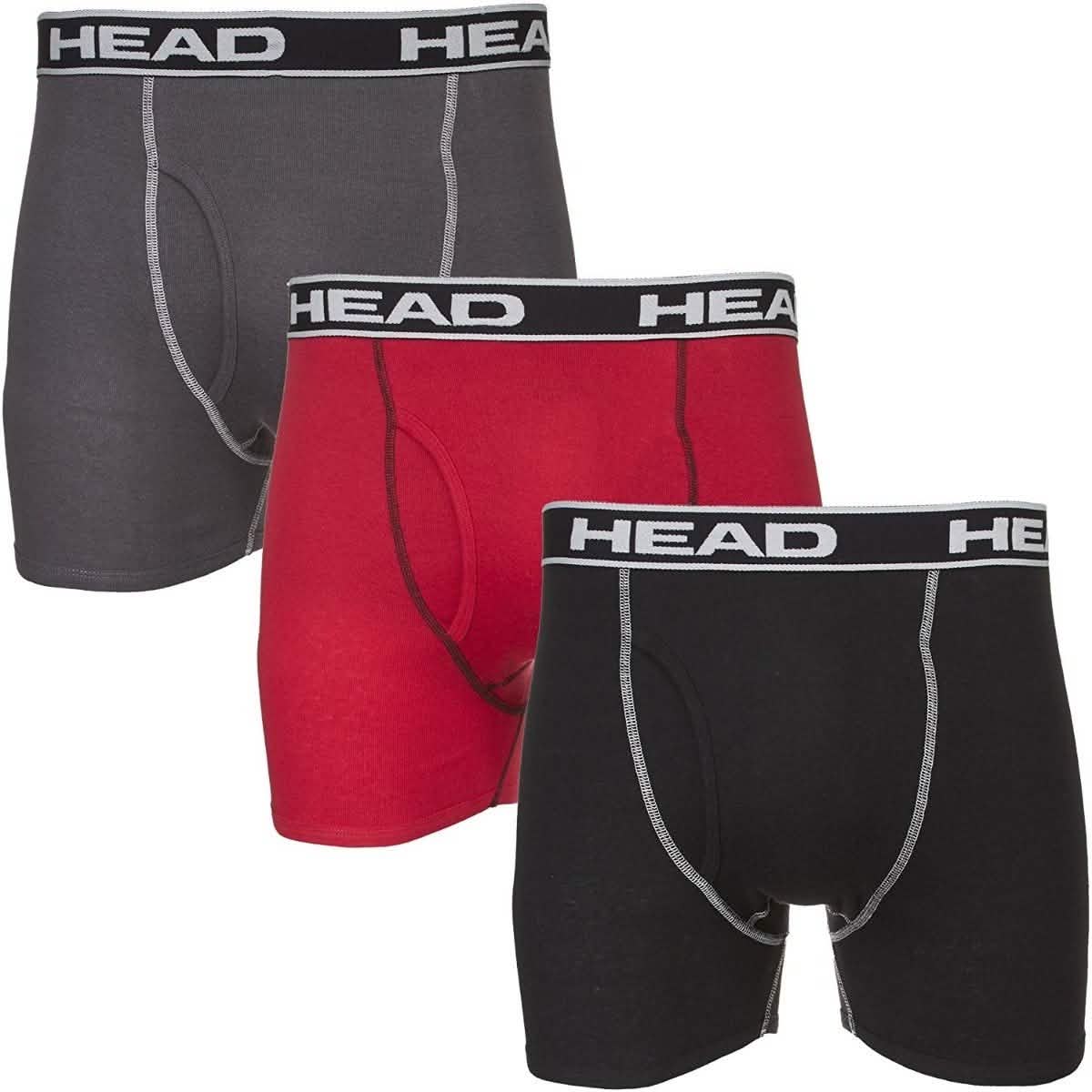 3-Pack: Head Men's Cotton Boxer Briefs - Size: Large Men's Apparel - DailySale