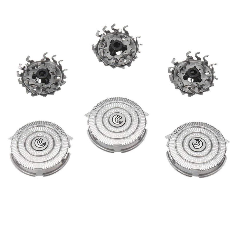 View of 3-Pack HQ9 Shaver Heads Blades Cutter Replacement for Philips Norelco Speed with exposed blades