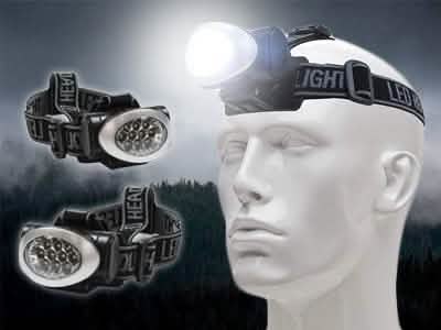 3-Pack: Impecca Water Resistant 20 Lumens 10 LED Headlamp Sports & Outdoors - DailySale