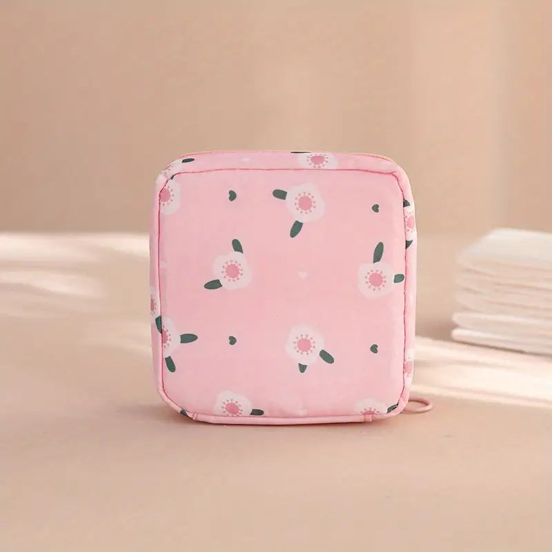 3-Pack: Large Capacity Sanitary Napkin Storage Bag Bags & Travel Pink Flower - DailySale
