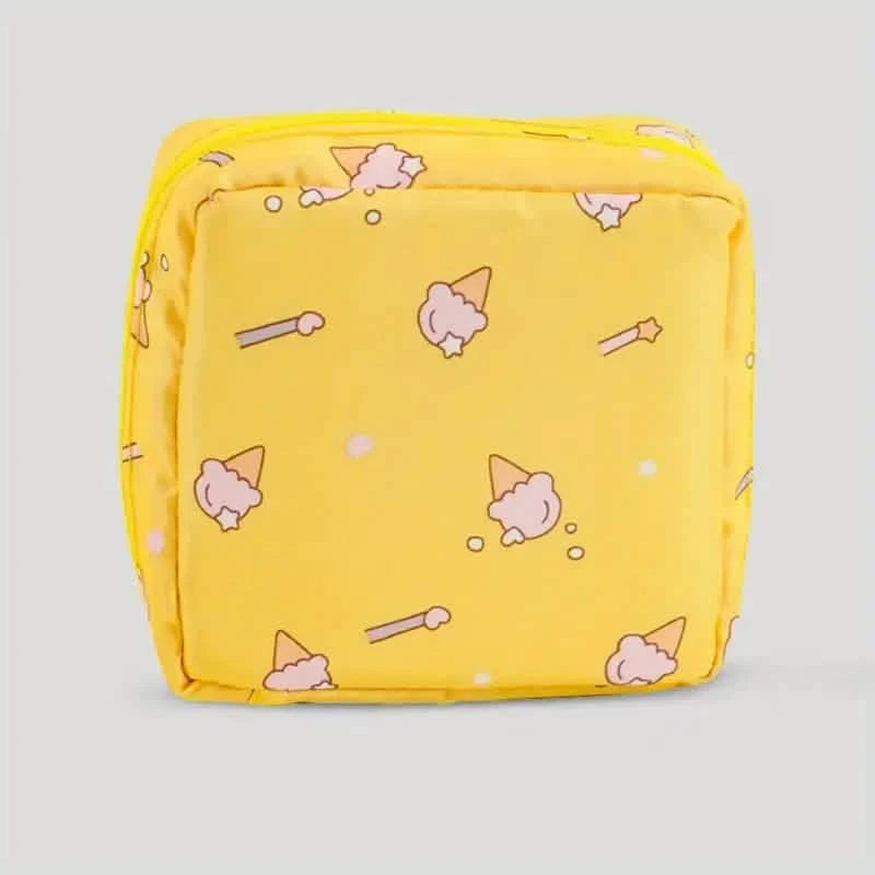 3-Pack: Large Capacity Sanitary Napkin Storage Bag Bags & Travel Yellow Ice Cream - DailySale