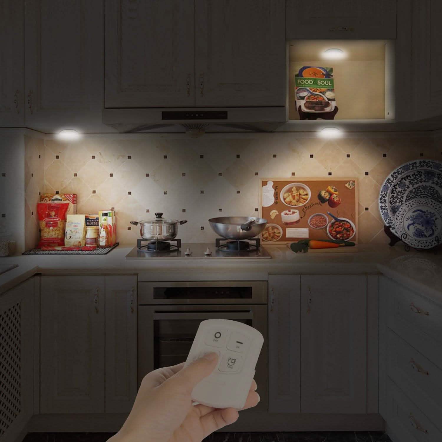 3-Pack: LED Wireless Puck Closet Lights Indoor Lighting - DailySale