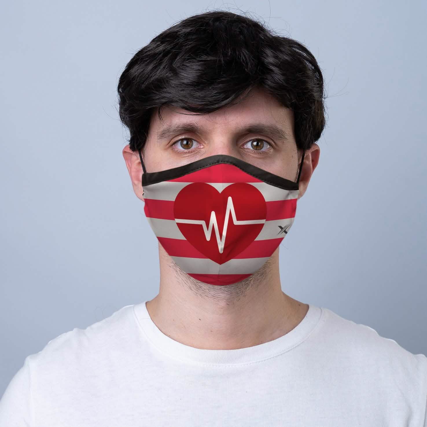 3-Pack: Medical Prints Nurse Inspired Double Layer Reusable Face Mask With Adjustable Loop Face Masks & PPE - DailySale