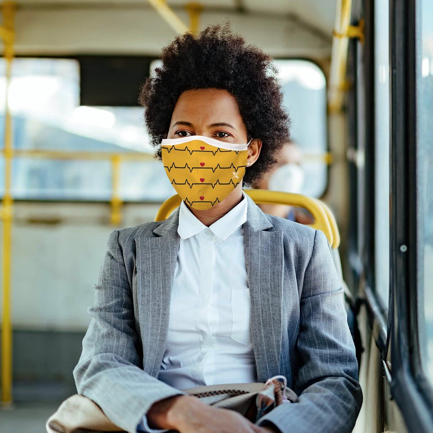 3-Pack: Medical Prints Nurse Inspired Double Layer Reusable Face Mask With Adjustable Loop Face Masks & PPE - DailySale