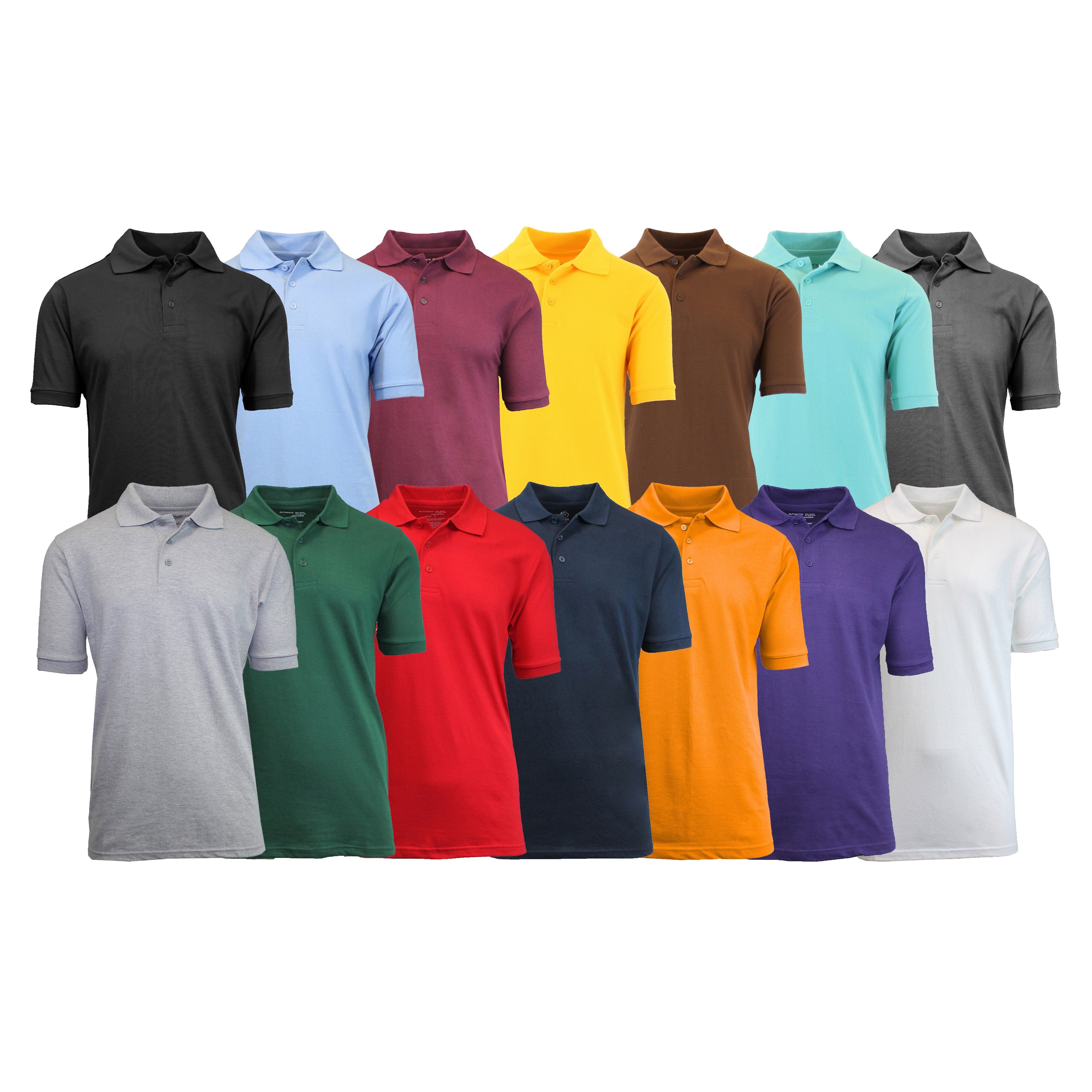 Galaxy by Harvic Men's Dry Fit Moisture-Wicking Polo Shirt 