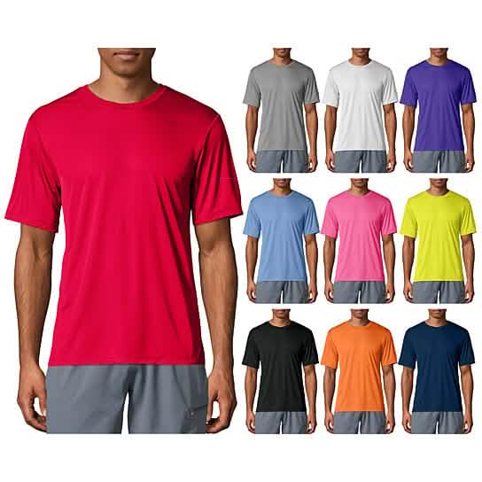 3-Pack Men's Cool Dri-Fit Short Sleeve T-Shirt Solid Color Moisture-Wicking Tee UPF 50+ UV Protection Round/Crew Neck Quick-Dry Active Wear Men's Tops - DailySale