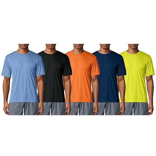 3-Pack Men's Cool Dri-Fit Short Sleeve T-Shirt Solid Color Moisture-Wicking Tee UPF 50+ UV Protection Round/Crew Neck Quick-Dry Active Wear Men's Tops - DailySale