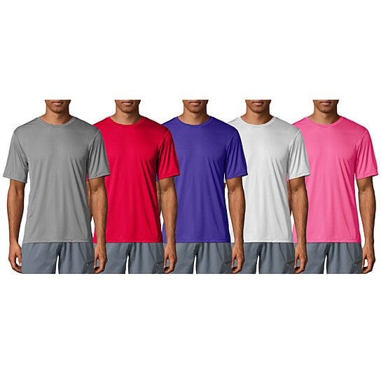 3-Pack Men's Cool Dri-Fit Short Sleeve T-Shirt Solid Color Moisture-Wicking Tee UPF 50+ UV Protection Round/Crew Neck Quick-Dry Active Wear Men's Tops - DailySale
