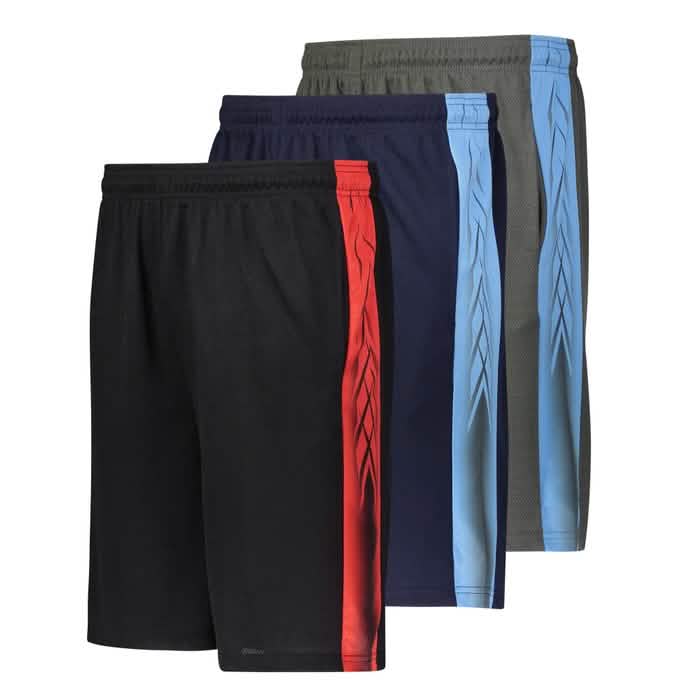 3-Pack: Men's Moisture Wicking Active Athletic Performance Shorts Men's Bottoms Set 5 S - DailySale