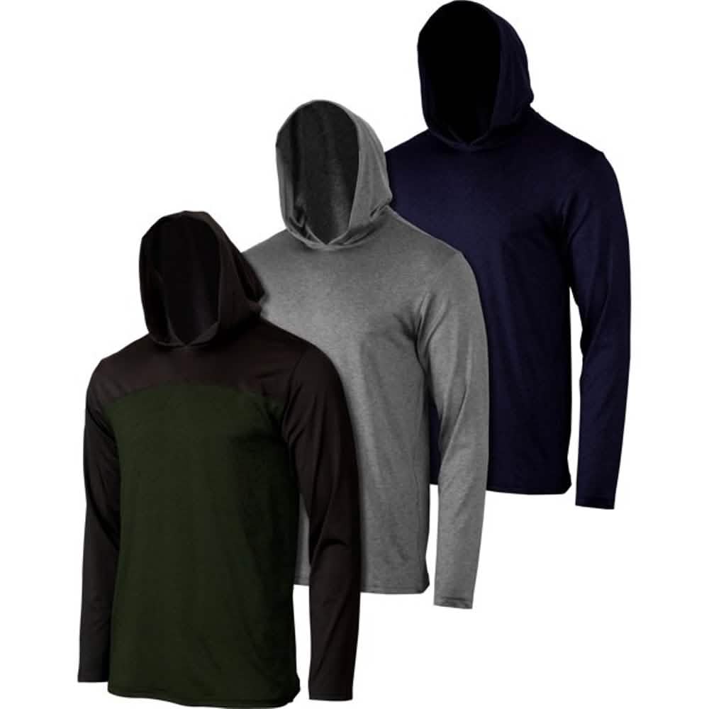 3-Pack: Men's Moisture Wicking Lightweight Hoodies Men's Outerwear - DailySale