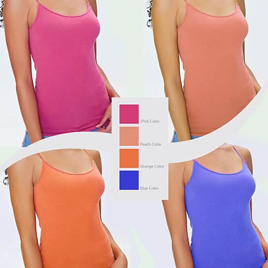 3-Pack: Mystery Deal: Women's Stretchy Camisole Spaghetti Strap Tank Top Women's Tops - DailySale