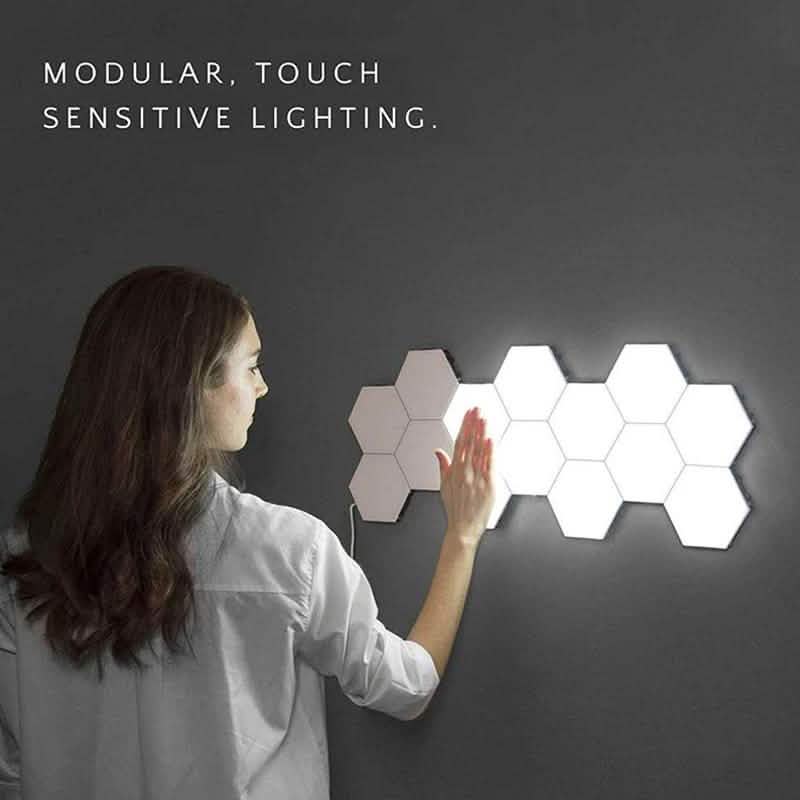 3-Pack: New Modular and Hexagonal Touch Sensitive LED Lamp Lighting & Decor - DailySale