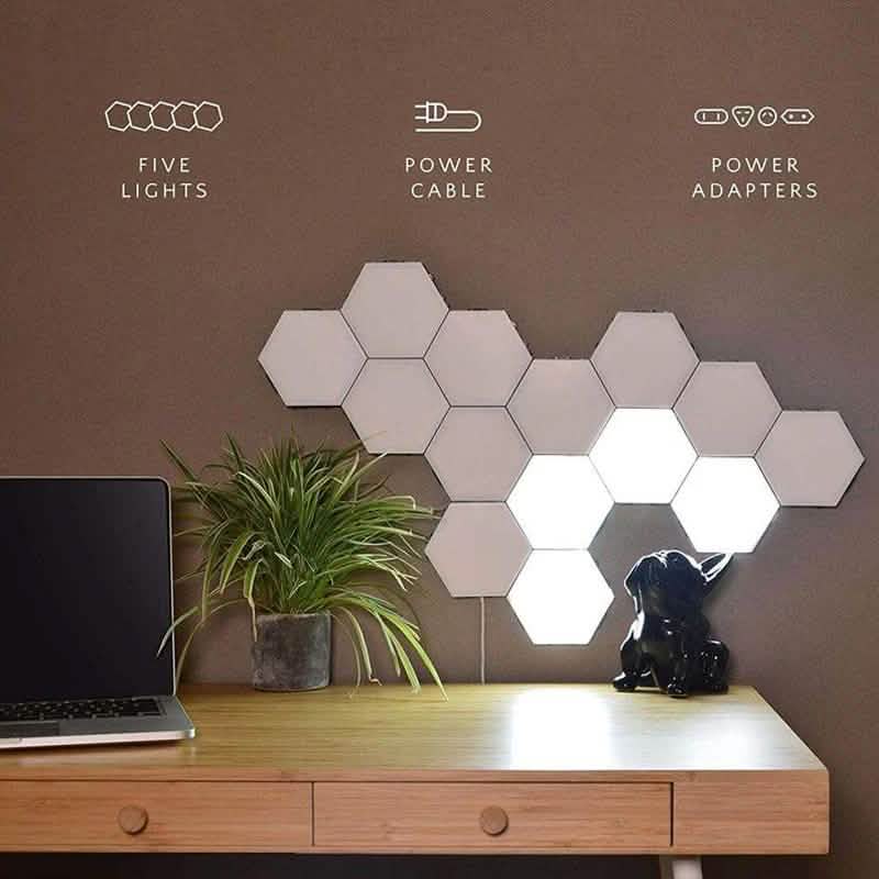 3-Pack: New Modular and Hexagonal Touch Sensitive LED Lamp Lighting & Decor - DailySale