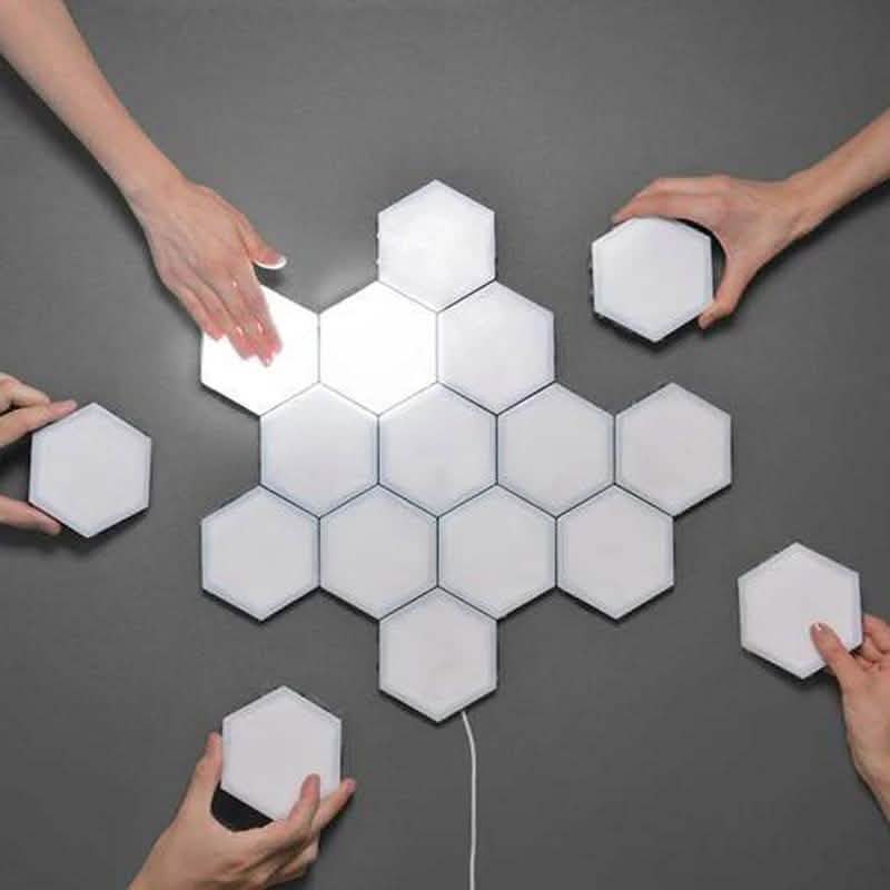 3-Pack: New Modular and Hexagonal Touch Sensitive LED Lamp Lighting & Decor - DailySale