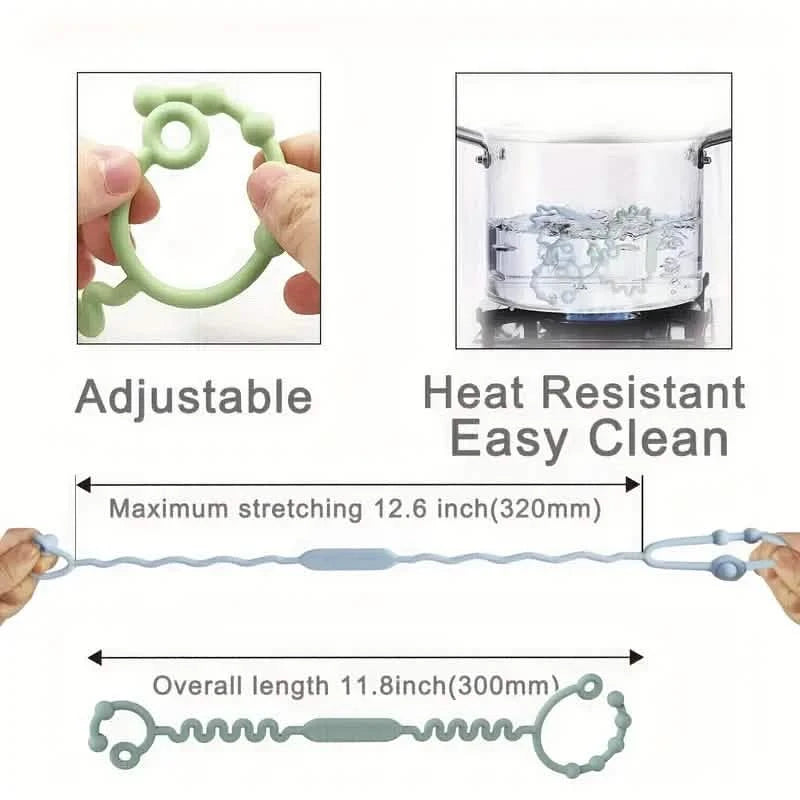 3-Pack: Pacifier Holder Clip with self-Adjusting Bayonet Baby - DailySale