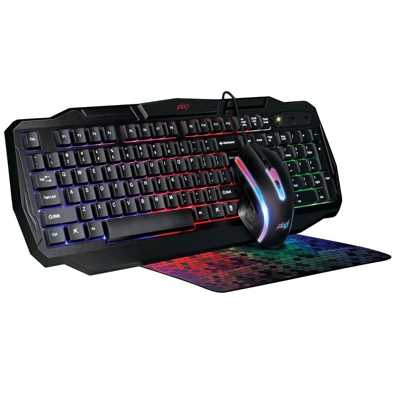 3-Pack: PBX Slayer Pro Gaming Accessories - Keyboard, Computer Mouse and Mousepad Computer Accessories - DailySale