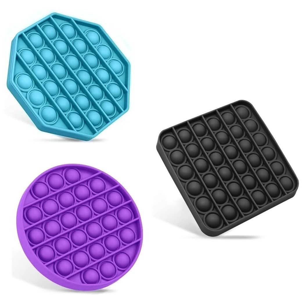 3-Pack: Push Pop Bubble Fidget Toy Toys & Games - DailySale